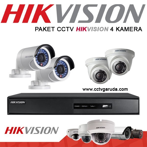 PAKET CCTV HIKVISION 4 KAMERA - CCTV SEMARANG | TOKO ONLINE JUAL CCTV